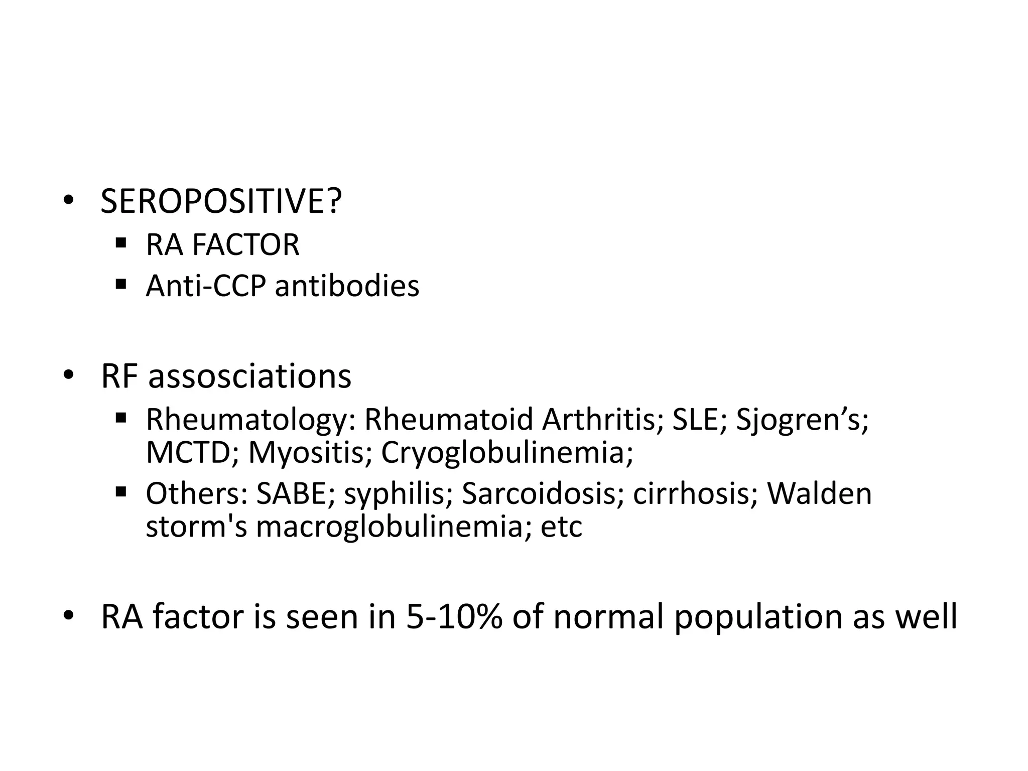 Seropositive arthritis ppt | PPT