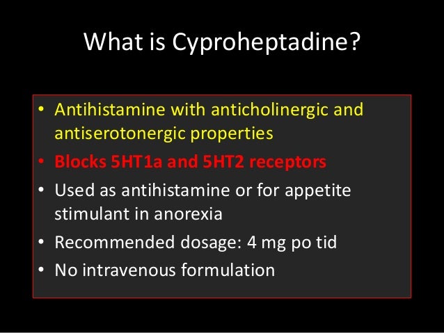 periactin for serotonin syndrome