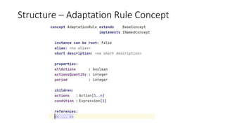 Structure – Adaptation Rule Concept
 