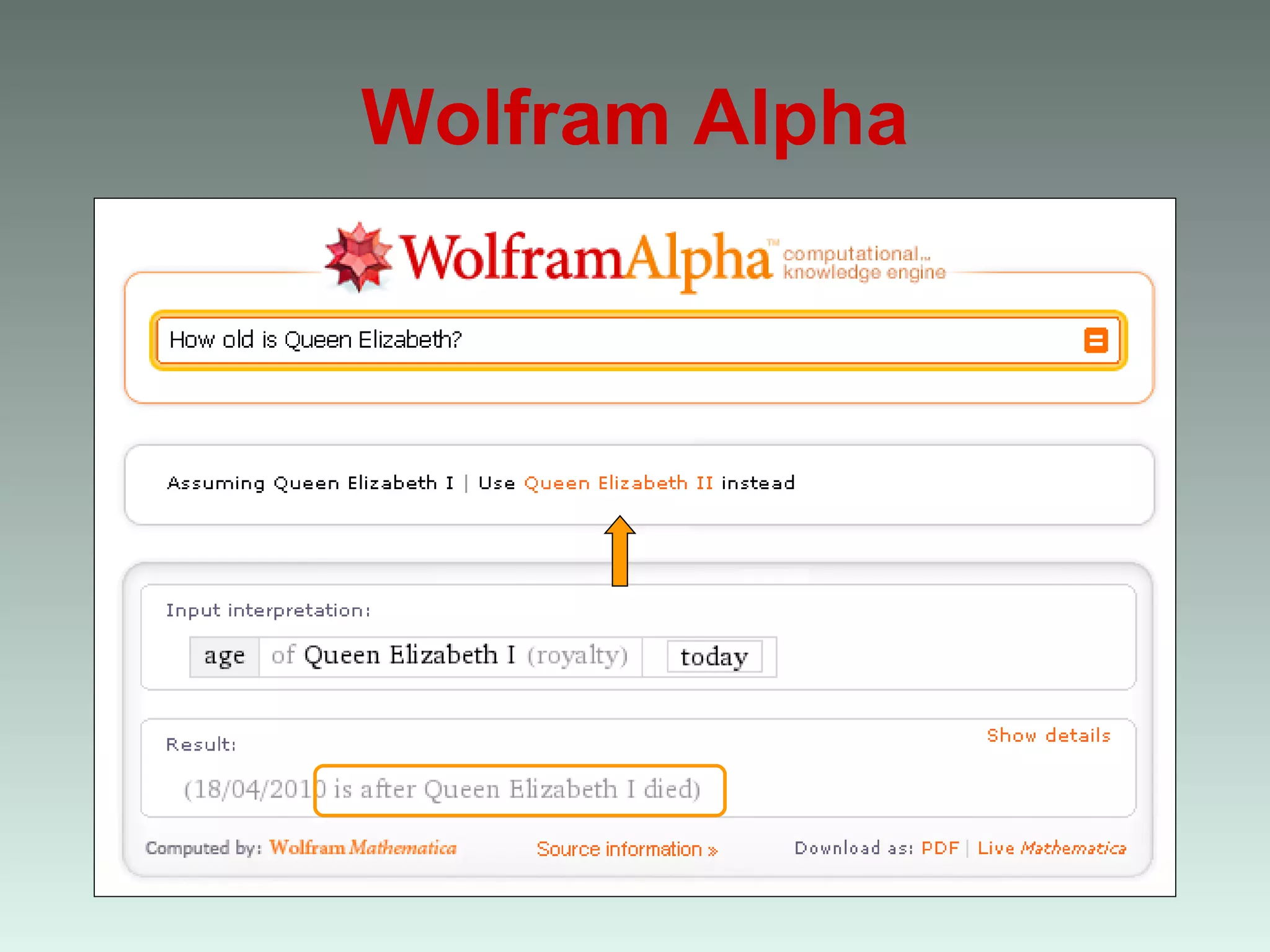 Wolfram Alpha 