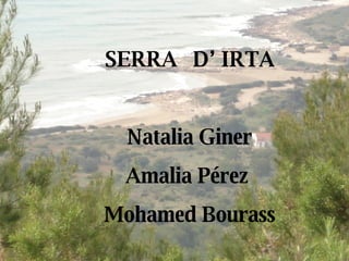 SERRA  D’ IRTA Natalia Giner Amalia Pérez  Mohamed Bourass 