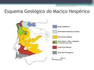 Esquema Geológico do Maciço Hespérico
 