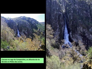 Cascata no rego do Campesinho, un afluente do río
Beredo en Pitões das Junias.
 