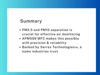 Serrax PM2.5 & PM10 Dichotomous Air Sampler | PDF