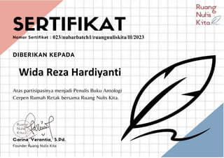 023/nubarbatch1/ruangnuliskita/II/2023
Wida Reza Hardiyanti
 