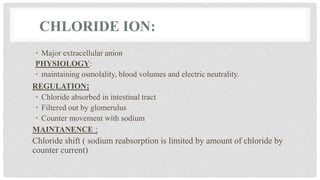 Serum chloride and bicarbonate | PPT