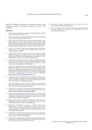 Serum interleukin - 6 level among sudanese patients with chronic kidney ...