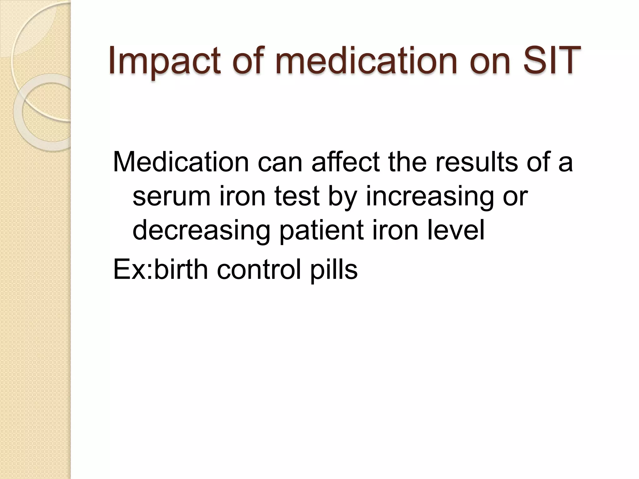 Serum iron estimation & total iron