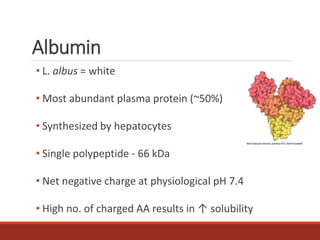 Serum Protein and Albumin-Globulin Ratio | PPTX