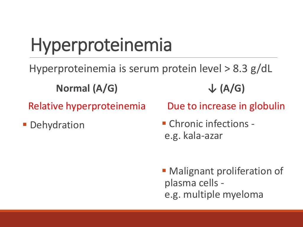Serum Protein and AlbuminGlobulin Ratio