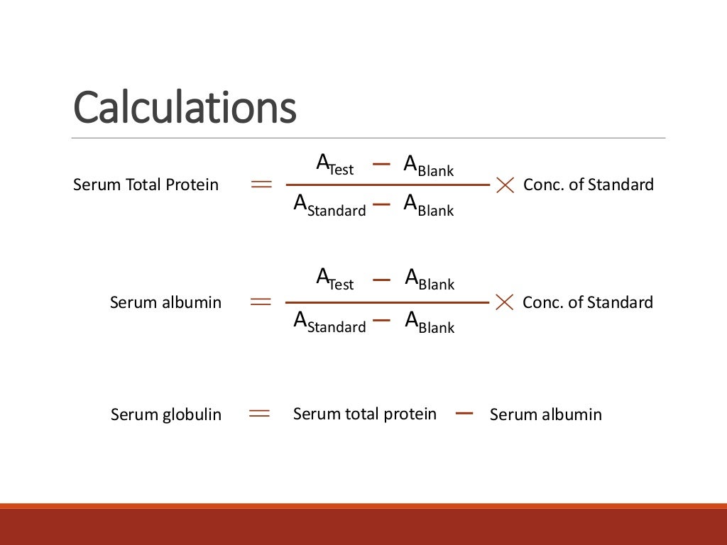 Serum Protein and AlbuminGlobulin Ratio