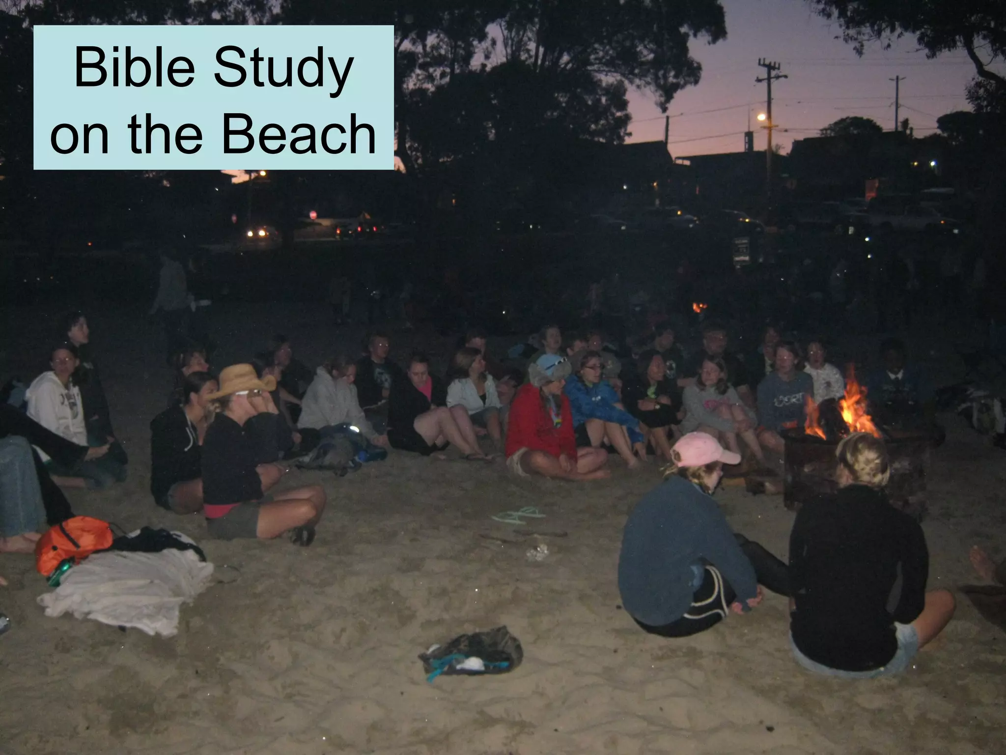 Bible Study
on the Beach
 