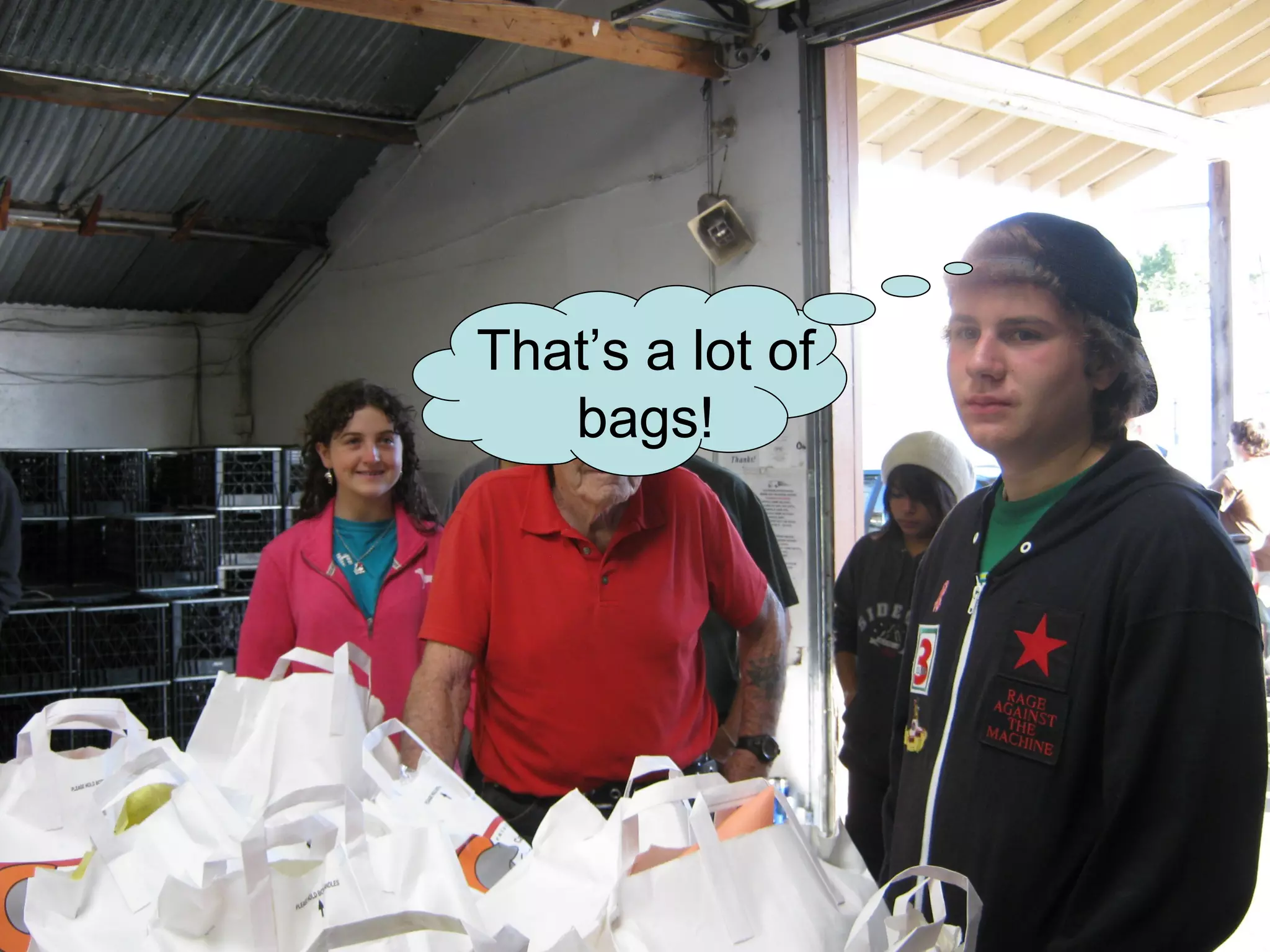That’s a lot of
   bags!
 