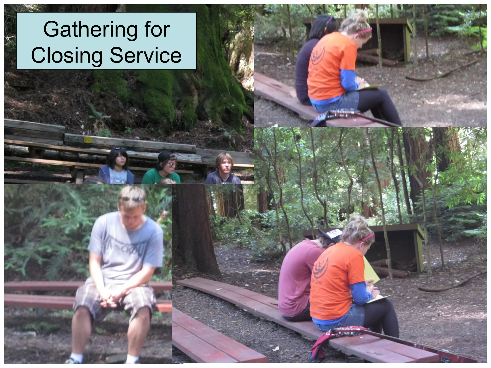 Gathering for
Closing Service
 