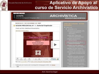 Aplicativo de Apoyo al  curso de Servicio Archivístico 
