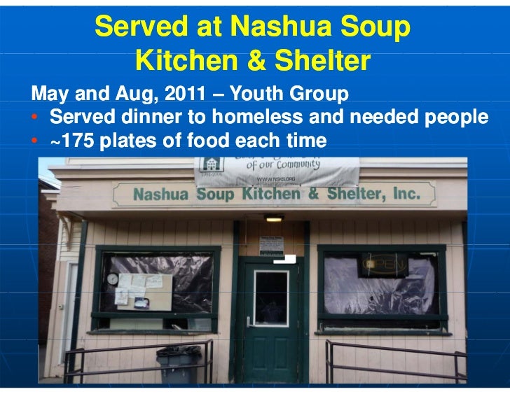 2011 Served At Nashua Soup Kitchen And Shelter