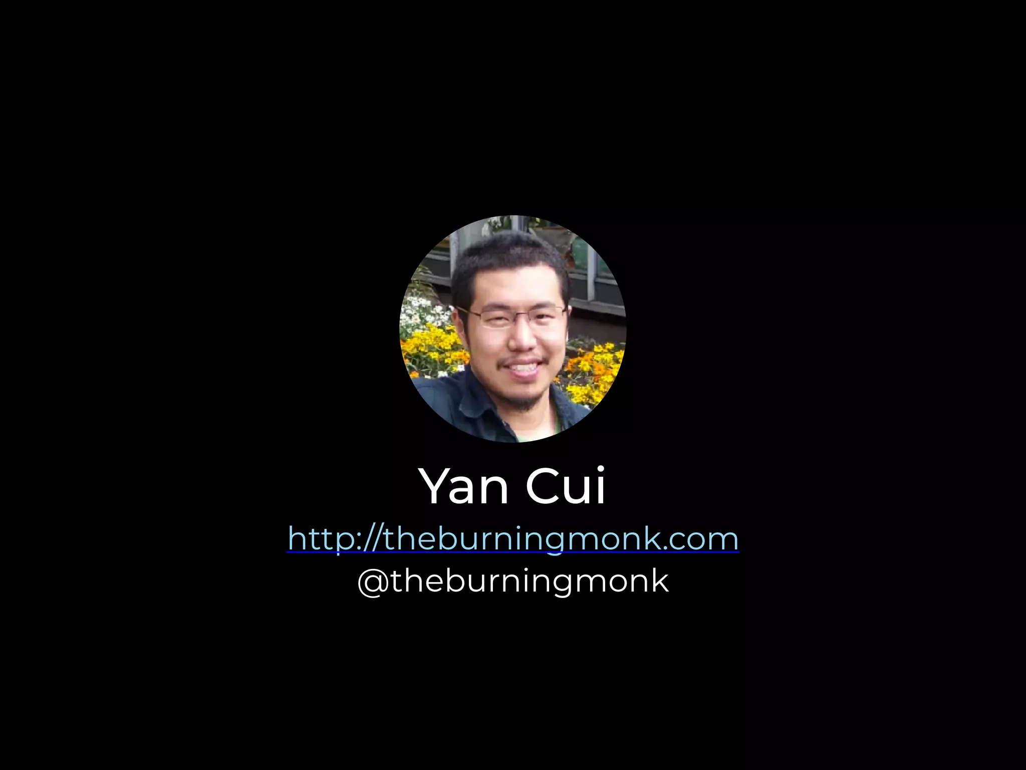 Yan Cui
http://theburningmonk.com
@theburningmonk
 