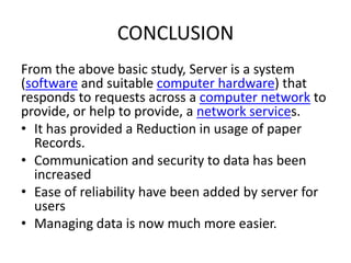 Basic Server PPT (THDC) | PPTX