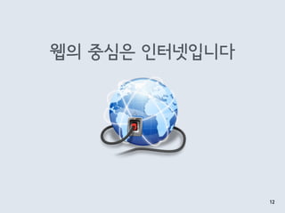 웹의 중심은 인터넷입니다
12
 