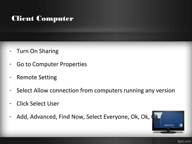 Server client-presentation. | PPT | Computer Networking | Computing