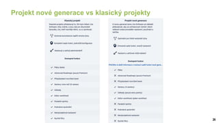 26
Projekt nové generace vs klasický projekty
 