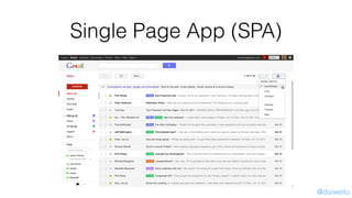 @daiweilu
Single Page App (SPA)
 