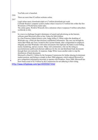 timeline foom 1976 to 2008