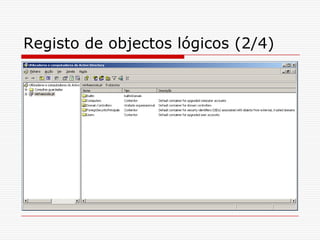 Registo de objectos lógicos (2/4)