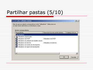 Partilhar pastas (5/10)
