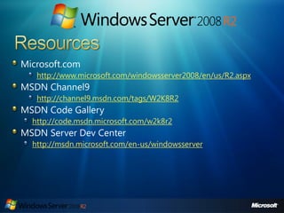 Server2008 R2 Overview