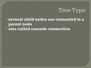 several child nodes are connected to a parent node also called cascade connection 