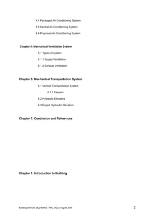 Building Services in Public Buildings  Elderly Centre