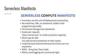 Serverless Manifesto