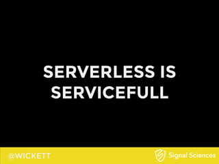 @WICKETT
SERVERLESS IS
SERVICEFULL
 