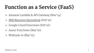 Datascript: Serverless Architetecture | PPT