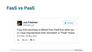 CleverToday
FaaS vs PaaS
 