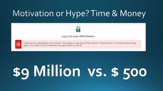 $9 Million vs. $ 500
 