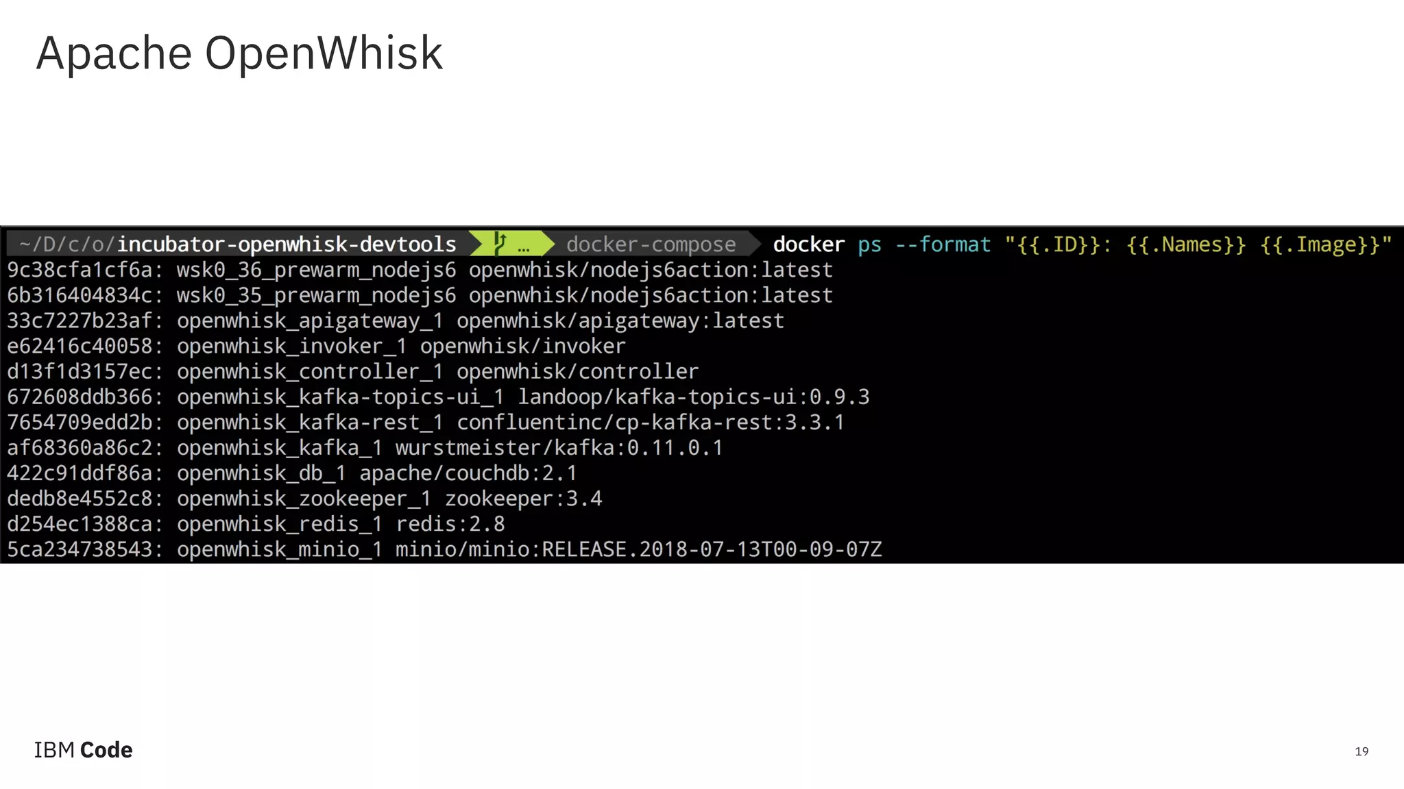 Apache OpenWhisk 19 