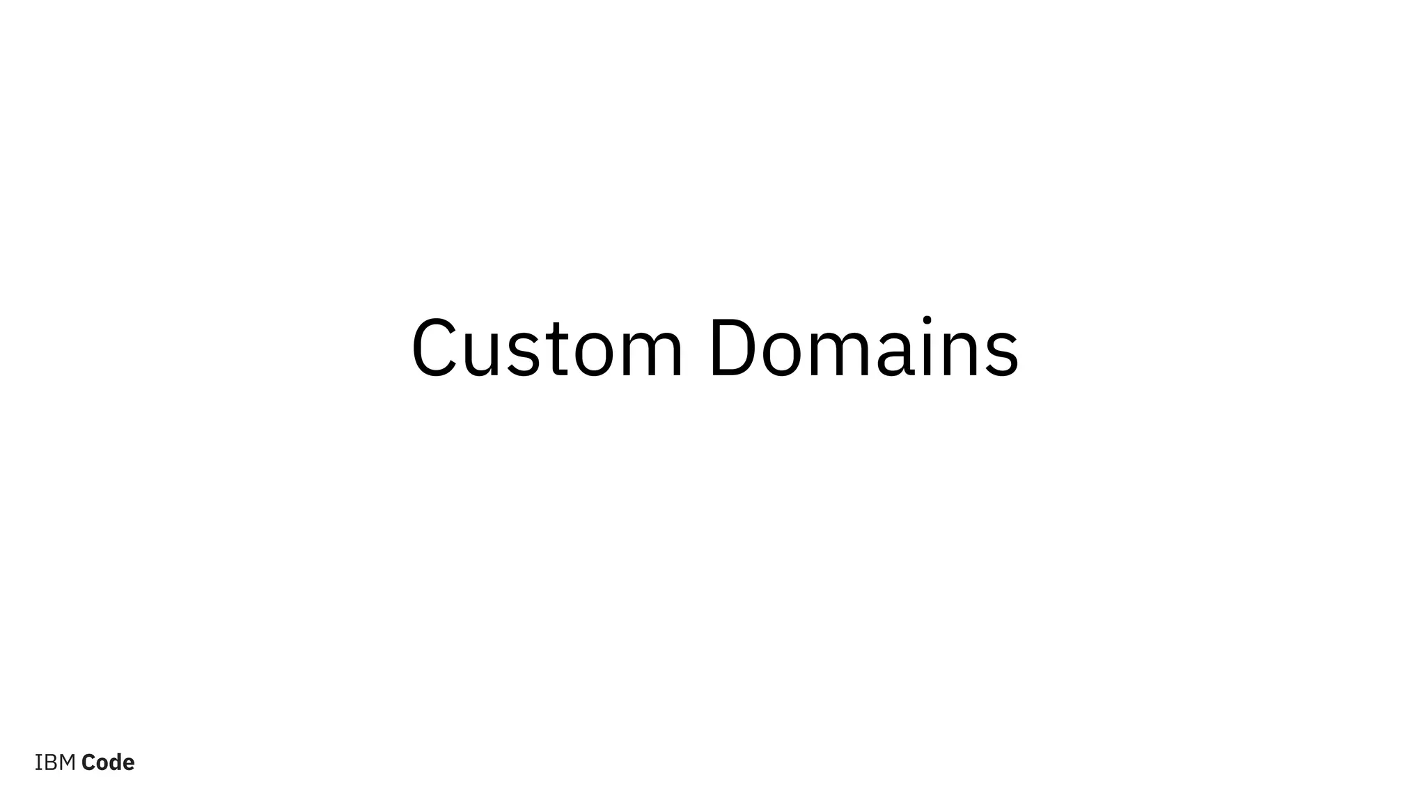 Custom Domains