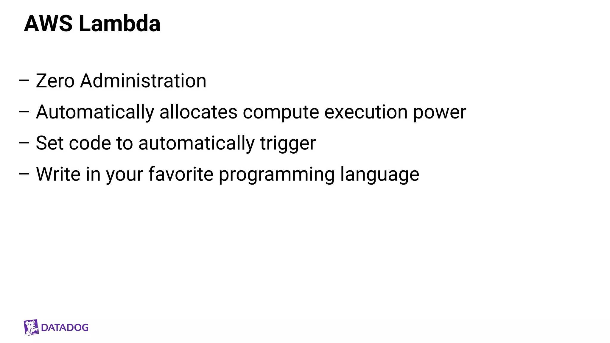 Monitoring Serverless Applications with Datadog