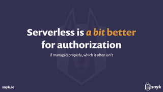 Serverless Security: What's Left To Protect Slide 44