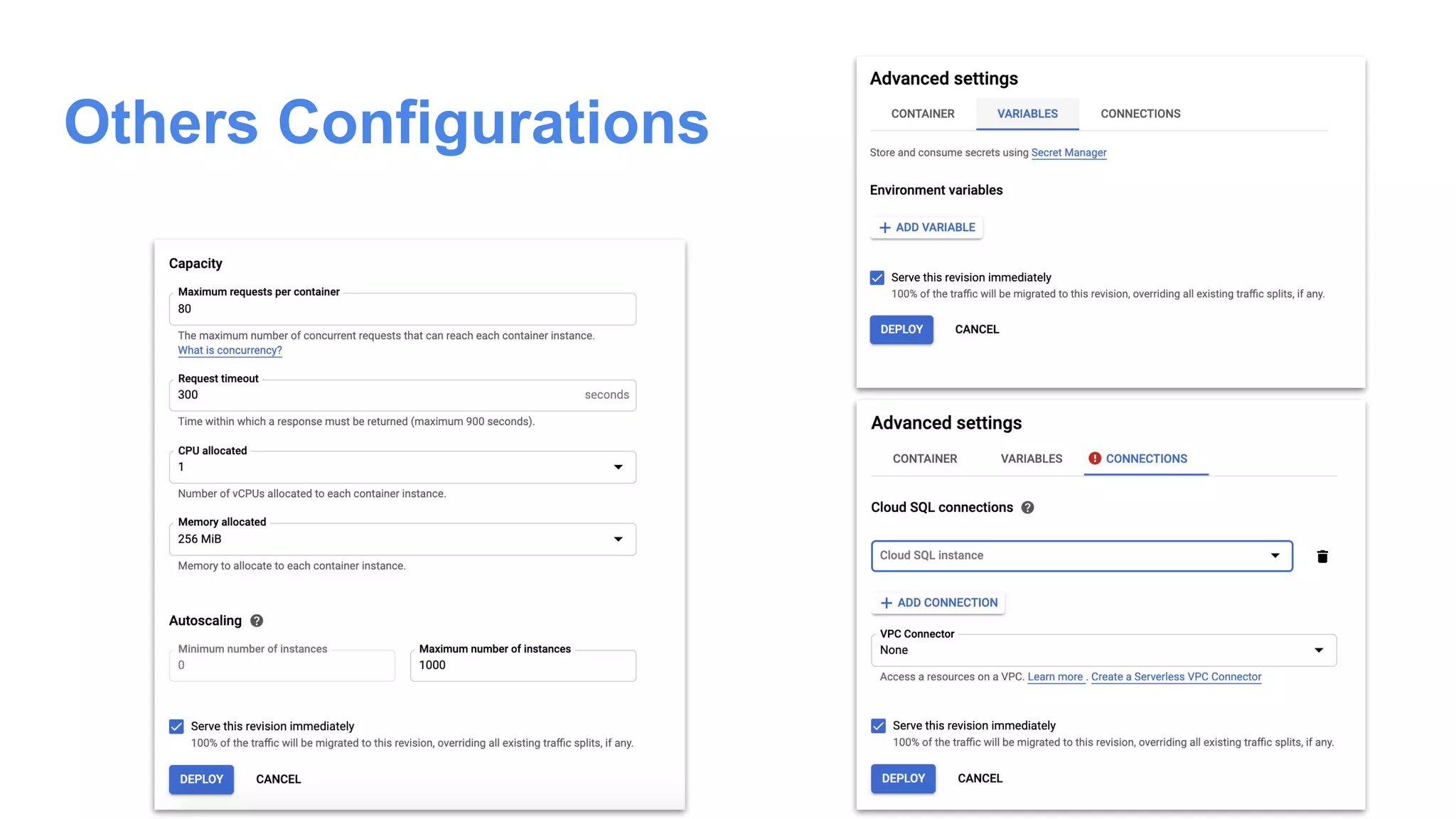 Others Configurations
 
