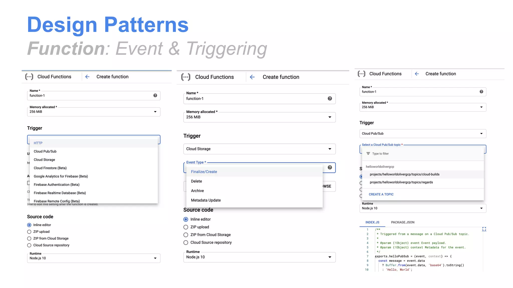 Design Patterns
Function: Event & Triggering
 