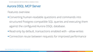 Serverless applications with Aurora DSQL as a database of choice- AWS ...