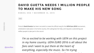 One Column
parall.ax 
info@parall.ax 
01133 226477
Subtitle
Lorem Ipsum is simply dummy text of the printing and typesetting industry.
Lorem Ipsum has a the industry's standard dummy text ever since the 1500s,
when an unknown printer took a galley of type and scrambled it to make a
type specimen book. It has survived not only five centuries, but also the leap
into electronic typesetting, remaining essentially unchanged.
Here is an example:
- Bullet Point one
- Bullet Point one
- Bullet Point one
It was popularised in the 1960s with the release of Letraset sheets containing
Lorem Ipsum passages, and more recently with desktop publishing software
like Aldus PageMaker including versions of Lorem Ipsum.
@parallax
 