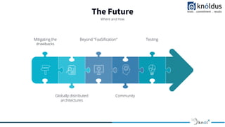 The Future
Where and How
Mitigating the
drawbacks
Globally distributed
architectures
Beyond "FaaSification"
Community
Testing
 