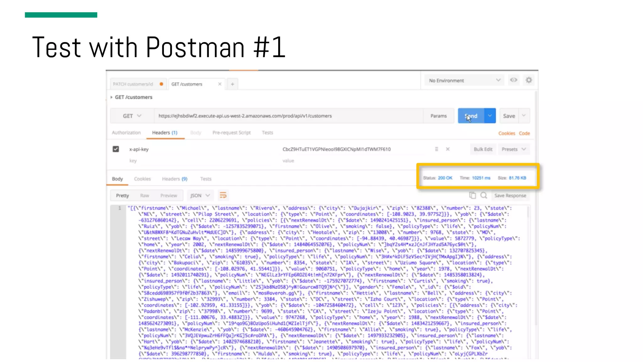 Test with Postman #1 