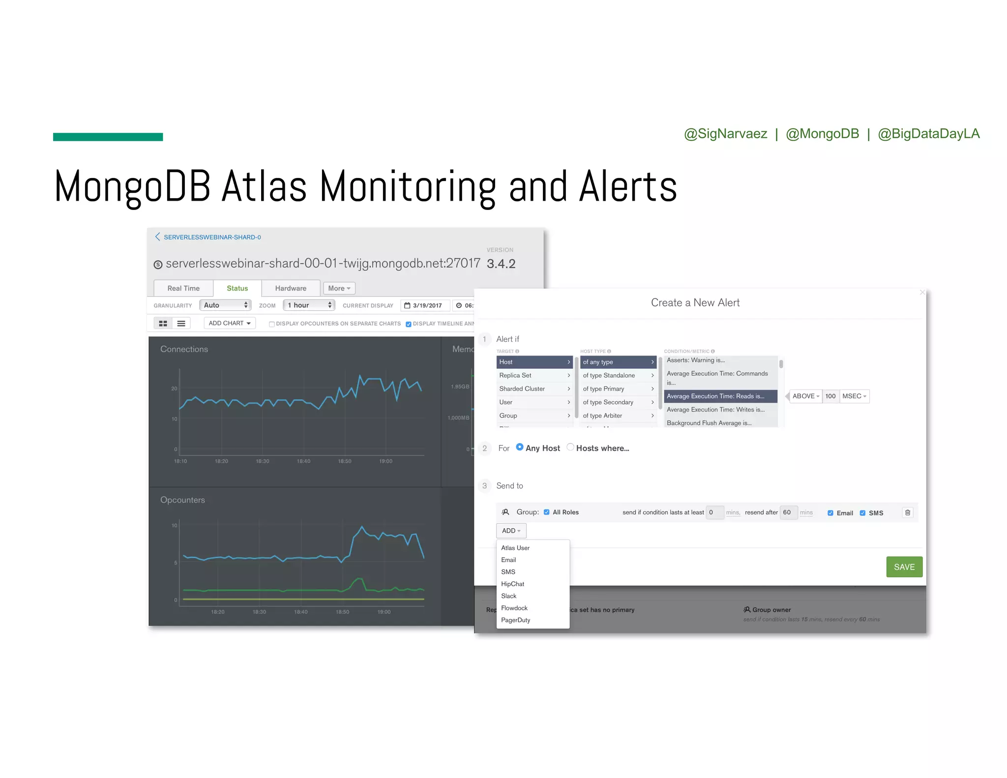 MongoDB Atlas Monitoring and Alerts @SigNarvaez | @MongoDB | @BigDataDayLA 