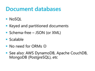 Document databases






 
