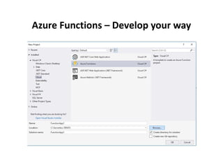 Azure Functions – Develop your way
 